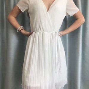 SOLD Leith Pleat Surplice Wrap Dress